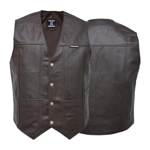 Touch&Torn Men's Motorcycle Leather Vest Cover