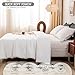 BOHOPOPM White Comforter Twin/XL Size Single Bed - Lightweight Super Soft Cozy Modern Polycotton Bedding Blanket Quilt Set for Kid Teen Boy Children All Season - 1 Solid Comforter and 1 Pillowcase