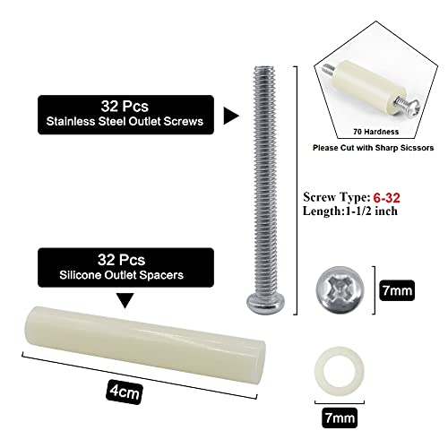 64 PCS Electrical Outlet Extender Kit Electrical Outlet Box Extender