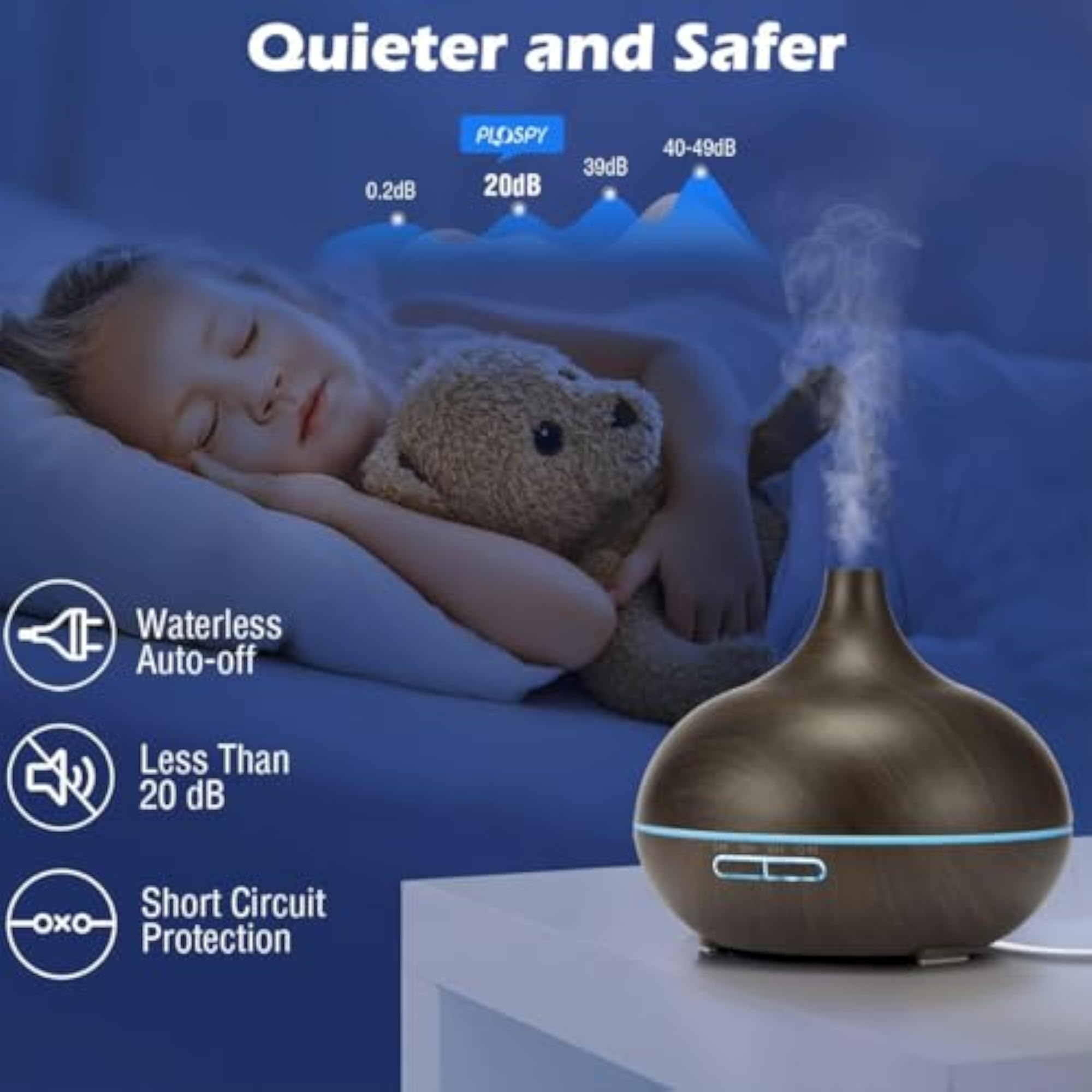 Premium 5 in 1 Ultrasonic Aromatherapy Scented Oil Diffuser, Gift