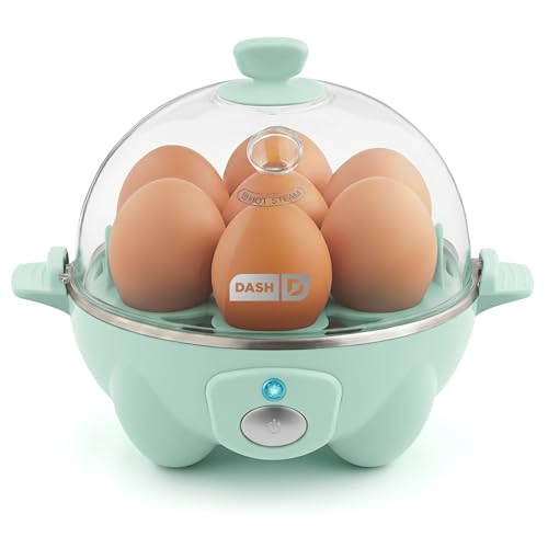 Dash Rapid Egg Cooker - Boiler, Poacher & Steamer - Includes Measuring & Recipe Guide - Dishwasher Safe - Bpa Free - Holds 7 Eggs, Aqua