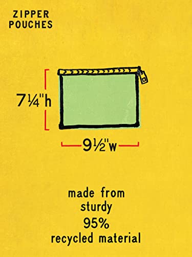 Black Cat Zipper Pouch by Blue Q. Great for organizing larger bags. Features a sturdy chunky zipper, easy-to-wipe-clean, made from 95% recycled plastic. 7.25"h x 9.5"w2