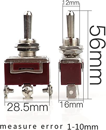 Bouton d'interrupteur d'alimentation 12mm à bascule Latching avec couvercle - 8