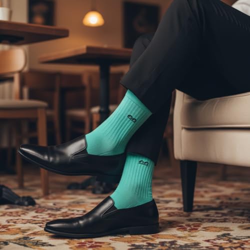 Image of The Sock Street Bamboo Crew Socks for Men Combo | Full Calf Length Premium Bamboo | Odour-Free, Breathable & Durable | Cushioned Base & Anti-bacterial | 3X Softer than Cotton Socks | Pack of 3