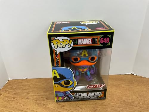 Funko- Pop Marvel Black Light Captain America Juguete coleccionable, Multicolor (48845)