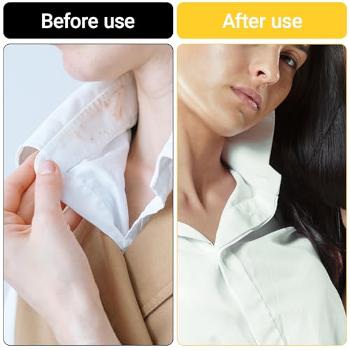 Oruola 3 rolos protetores de colarinho para camisas masculinas, protetores de colarinho autoadesivos