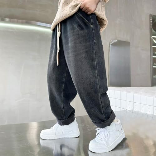 Boys Y2k Hip Hop Jeans Baggy Wide Leg Skater Denim Pants for Kids Casual Loose Fit Long Trousers Streetwear2