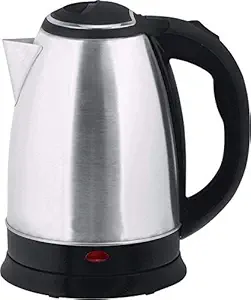 Lexazo Stainless Steel Electric Kettle Multipurpose Extra Large Cattle Electric with Handle Hot Water Tea Coffee Maker Water Boiler, Boiling Milk (Black, 2 Liter)