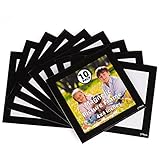 4X4" Magnetic Picture Frame with Black Border(10 Pack),Square Magnet Photo Pockets,Decorations for F