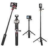 VRIG TP-08 20.1' Mini Extendable GoPro Tripod Portable Selfie Stick Tripod Camera Tripod for GoPro Max Hero 11 10 9 8 7 6 5 4 3 3+ 2 1 Session