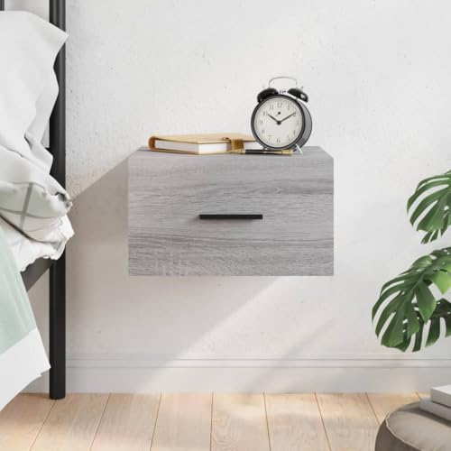 Table de chevet murale grise Sonoma pour optimiser petits espaces