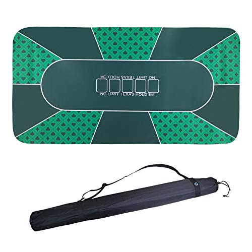 ORIENTOOLS Alfombrilla de póquer profesional de 90 x 180 x 0,2 cm, diseño de mesa de póquer...