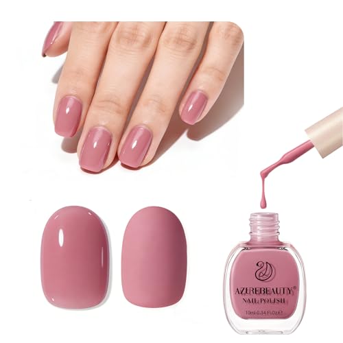 AZUREBEAUTY Hazy Rose Nail Polish, Hazy Rose Quick Dry Nail Lacqu...