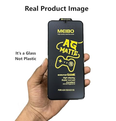 Image of WonRia Matte Screen Guard Protector for Samsung A34 (5G) Matte Tempered Glass Edge to Edge [Anti-FingerPrint | Anti-Glare | Shinning Border] - installation Kit