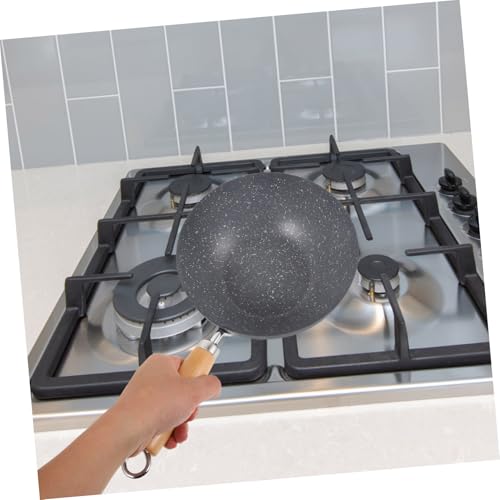 Wok pequeño antiadherente de hierro rojo miniatura 6