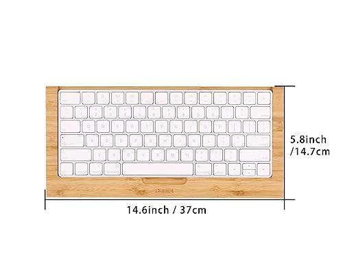 image for SAMDI Wooden Keyboard Tray, 2nd Generation Wireless Keyboard Tray for 