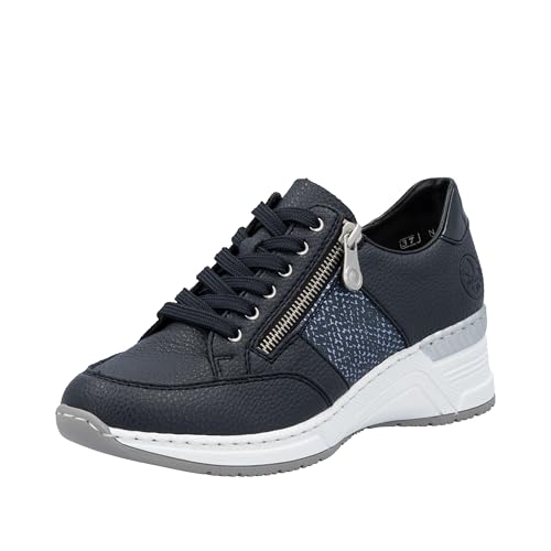 Rieker Femme N4322 Basket, Bleu, 36 EU