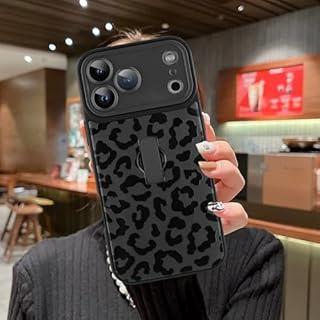 MOWIME Compatible with iPhone 17 Pro Max Case with Finger Strap, Cheetah Print Shockproof Soft TPU Protective Cover for Women Girls, Slim Anti Scratch Case for iPhone 17 Pro Max 6.9 Inch, Black