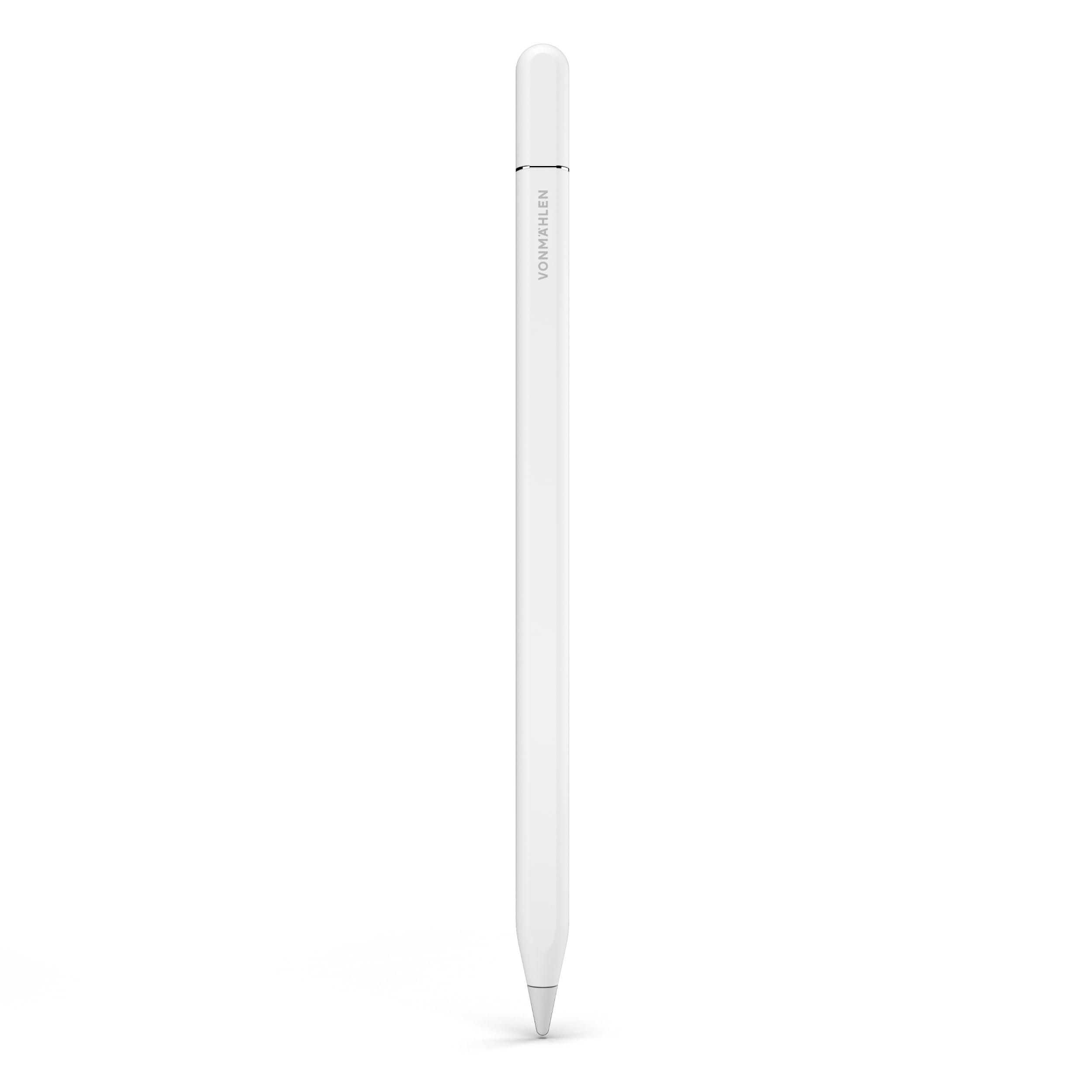 VONMÄHLEN Smart Pencil – Magnetischer Digitalstift mit 6 Std. Akkulaufzeit, Neigungssensitivität und Schnellladung - White