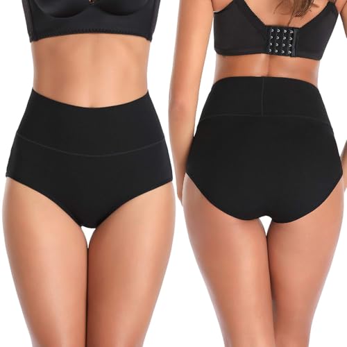 ANNYISON Womens Underwear, Soft Cotton High Waist Breathable Solid Color Briefs Panties for Women2