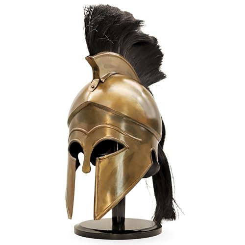 Full Size Wearable Medieval Armor Helmet | Hand-forged Authentic Steel Replica for Halloween Cosplay, LARP, Fair & Collectors (Spartan II)