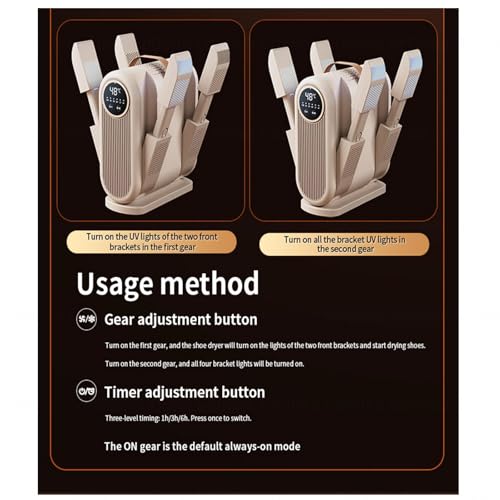 Secador de Botas 360° para Calzado, Beige miniatura 6