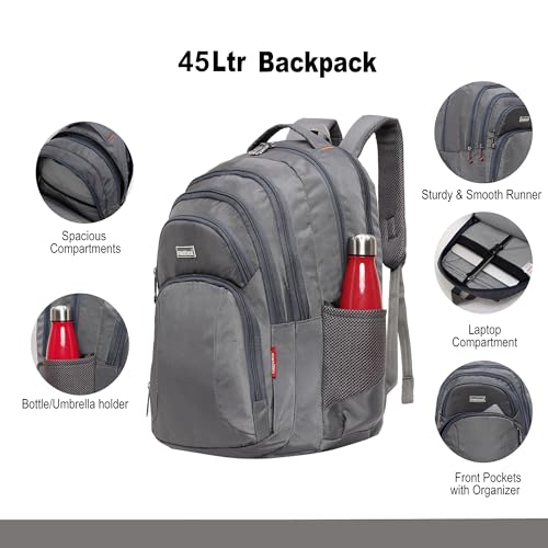 Image of FIREHORSE Ajax Anti theft bag | Durable Laptop Backpack for Men & Women - Water-Resistant Travel Backpack | Padded Compartments for Work, School & College | 45L
