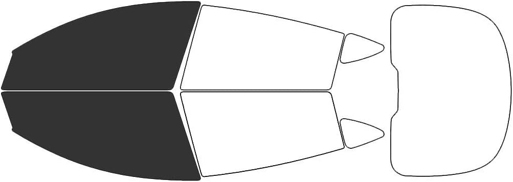 Rvinyl Window Tint Kit Compatible with Tesla Model Y 2020-2023 - Black 20% - Single Ply No Bubble Film - Do it Yourself Vehicle Front Precut Kit