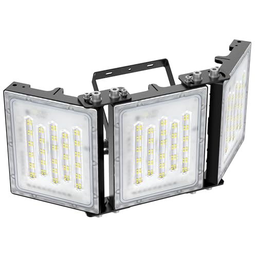 STASUN 300W LED Flood Light, Mini Series Outdoor Floodlight, 30000LM 6000K Daylight White, IP66 Waterproof, 3 Adjustable Heads, Exterior Flood Lights for Backyard, Driveway, Garage, Patio, Barn by STASUN - Used condition - US$49.99