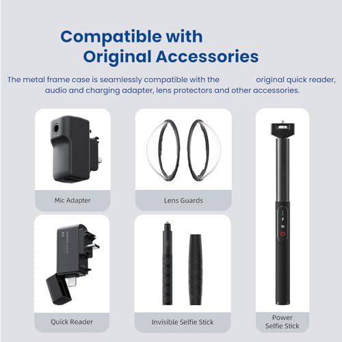 Jaula de metal para cámara 360 con diseño ligero y marco protector de montaje rápido para trípodes 5