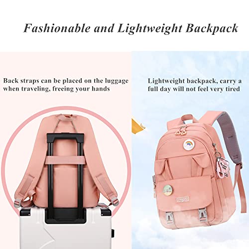 Kids Cute Bunny Casual Backpack Girls Elementary And Middle School Bag Teenage Travel Bag Waterproof Book Bag #TOP4