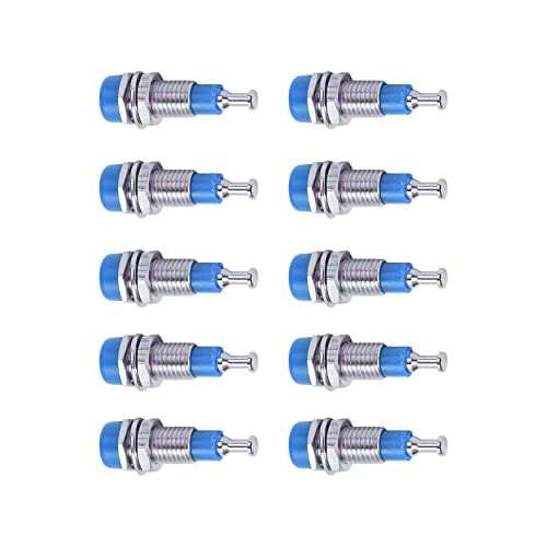 2mm Banana Jack Socket, Banana Female Jack Socket Plated 10pcslot for Electronic Equipment (Blue)