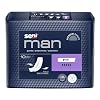 Seni Man Active Guards, Male Incontinence Bladder Control Pads, 3-1/2 x 15-7/10, 10 Count (1 Pack of 10), Heavy Absorbency with Adhesive Strip and Super Absorbent Core, for Men