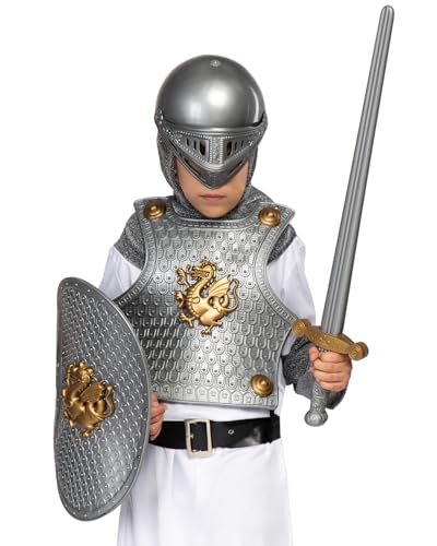 Funidelia Casco, escudo y armadura medieval para niño, Medieval,