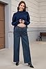 OUGES Womens Stretchy Maternity Jeans Loose Fit Straight Leg High Waist Denim Wide Leg Business Casual Work Pants Pregnancy Must Haves Mom Jeans Trendy Maternity Clothes with Pockets(Vintage Blue,M) #3
