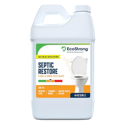 Septic Drain and Leach Field Treatment | Bio-Enzyme Cleaner Breaks Down and Digest Clogs | Removes Odors & Mainline Cleaner (64 OZ)