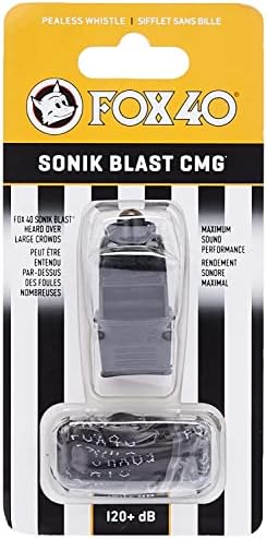 FOX 40 Sonic Blast Cmg Official Plastic with Lanyard (Black)