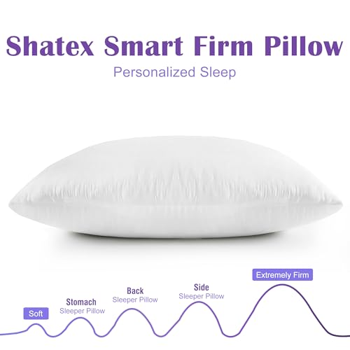 Shatex-Smart-Firm-Pillow-Queen-for-Side-SleepersHard-Side-Sleeper-Pillow-1Pack-Ultra-Firm-Adjustable-Pillow