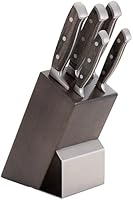 Judge Pro 5-Piece Knife Block Set - with Paring, Utility, Carving, Bread + Cooks Knife - High-Grade Carbon Stainless Steel Blade, Dishwasher Safe, Hard-Wearing Wood Handle, Easy to Sharpen