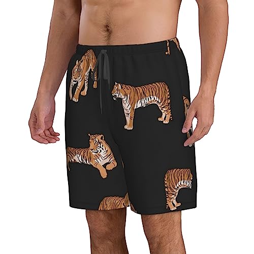 Tiger Animal Men's Swim Trunks Board Shorts Men's Beach Shorts L2