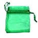7 * 9CM/9 * 12CM 10 Pcs Décoration De Mariage Organza Bijoux Sacs Aléatoire Mixte Bronzage Drawable Organza Cadeau Sac Pochettes-Vert,9x12CM