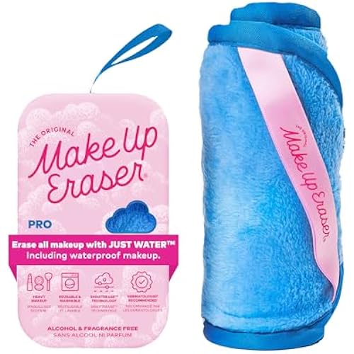 The Original MakeUp Eraser PRO, Effortlessly Remove All Makeup Using Only Water, Including Waterproof Mascara, Eyeliner, Foundation, Lipstick, Sunscreen,and More! Berry Blue, 1ct
