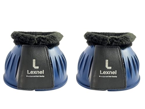Image of Rubber Bell Boots, Durable Bell Boots for Horse - Superior Hoof Protection and Comfort (1 Pair) (Navy Blue, Medium)