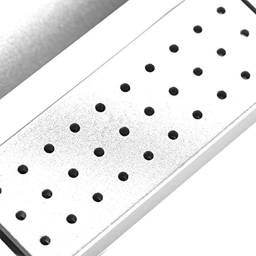 Zahndesinfektions-Bohrerhalter, Aluminium-Organizer mit Abdeckung, Autoklavierbar, Bohrer-Block Etui für 30 Löcher (Silber)