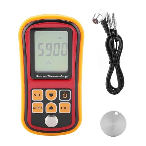 Medidor de espesor digital ultrasónico, para placas de acero y pintura, rango 1,2-225 mm, portátil y compacto miniatura 6