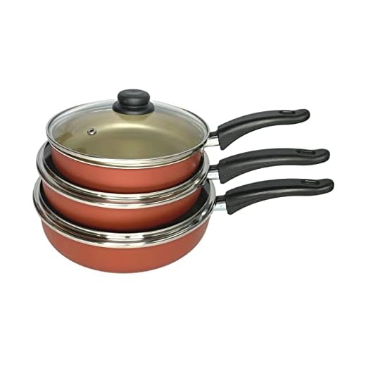 Conjunto Frigideira Antiaderente 3 Peças Com Tampa De Vidro (Cereja)