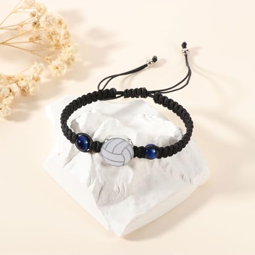 Image of Soccer Baseball Basketball Volleyball Gifts for Boys Girls,Handmade Braided Bracelet Gifts for Son Daughter Team Member