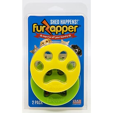 FurZapper Pet Hair Remover for Laundry, 2 Pack - Reusable Dog & Cat Hair Remover Tool As Seen on Shark Tank - Removes Pet Fur, Hair, Lint, Dander from Clothes & Laundry - Use 1 FurZapper Per Pet Cover