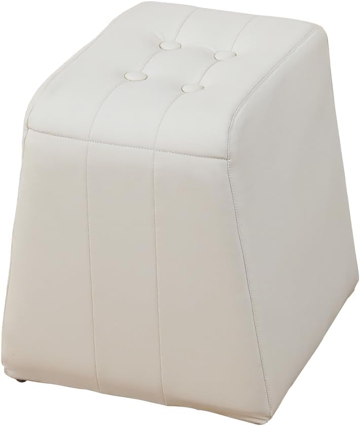 17" Square Storage Ottoman Bench,Wooden Frame Loads,Flip-top Design,12.2 Gallons,Entryway Bedroom Living Room Foot Stool,Synthetic Leather with Stitching,Light Luxury Modern Style,Ferrous