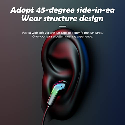Pecuwe Bluetooth Neckband Headphones Wireless Sport Bluetooth Wireless Earbuds 20Hours Playtime Stereo Sound Ear Buds Usb C Fast Charging Rgb Light #TOP3